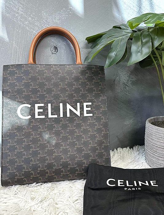 CELINE Vertical Triomphe 2way Bag RANK A