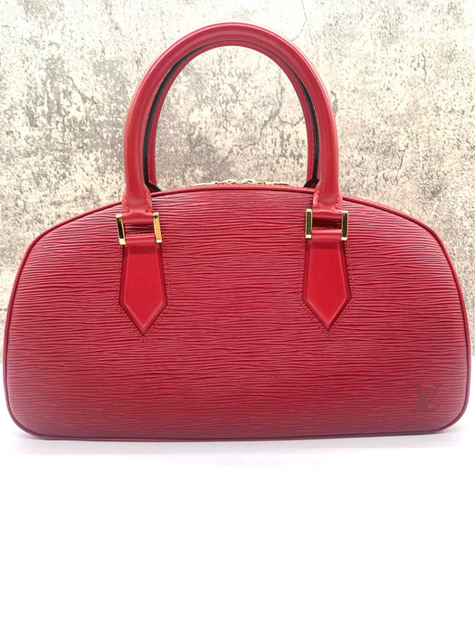 LOUIS VUITTON Jasmine Red Epi Handbag. RANK A