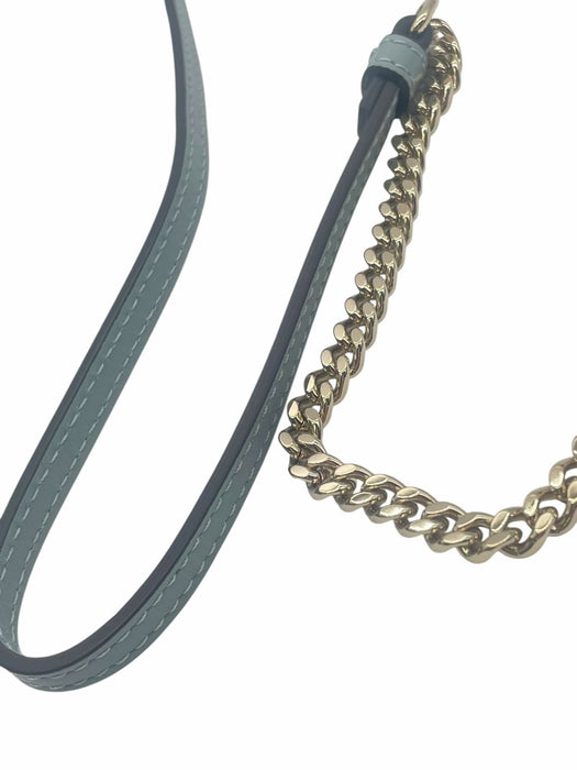 CHLOE Faye Suede Blue Chain Shoulder Bag　　RANK AB＋