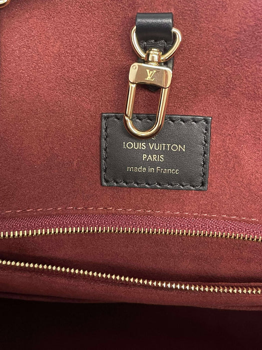 LOUIS VUITTON On the Go Bicolor Empreinte Black 2way Bag RANK A