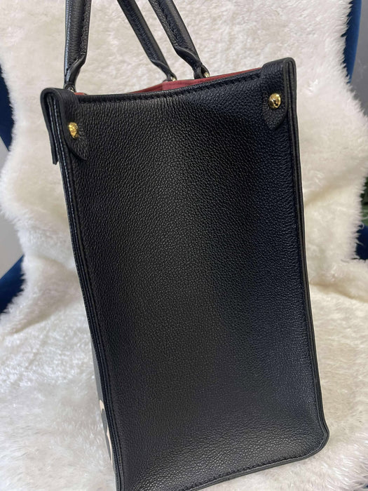 LOUIS VUITTON On the Go Bicolor Empreinte Black 2way Bag RANK A
