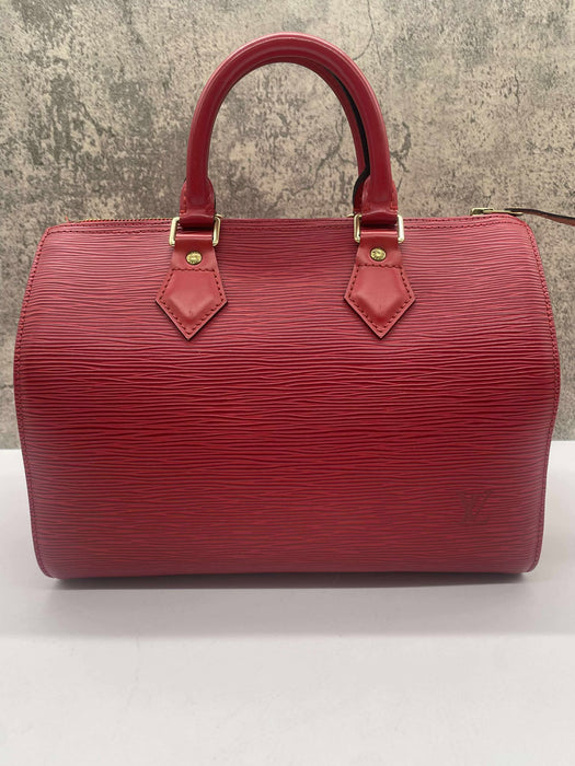 LOUIS VUITTON Speedy 25 Red Epi Handbag  RANK AB+