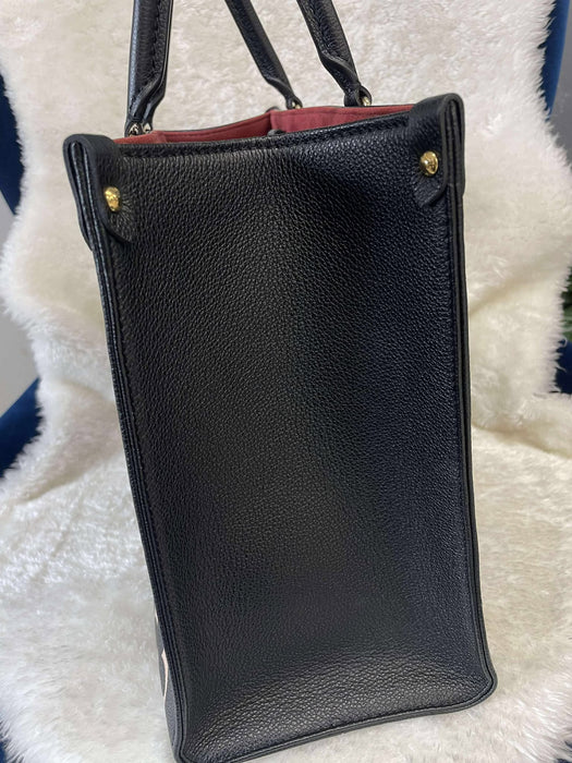 LOUIS VUITTON On the Go Bicolor Empreinte Black 2way Bag RANK A
