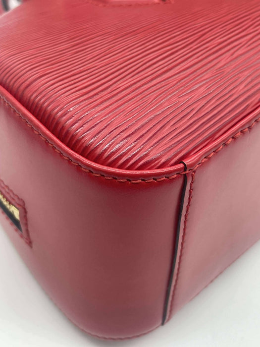 LOUIS VUITTON Jasmine Red Epi Handbag. RANK A