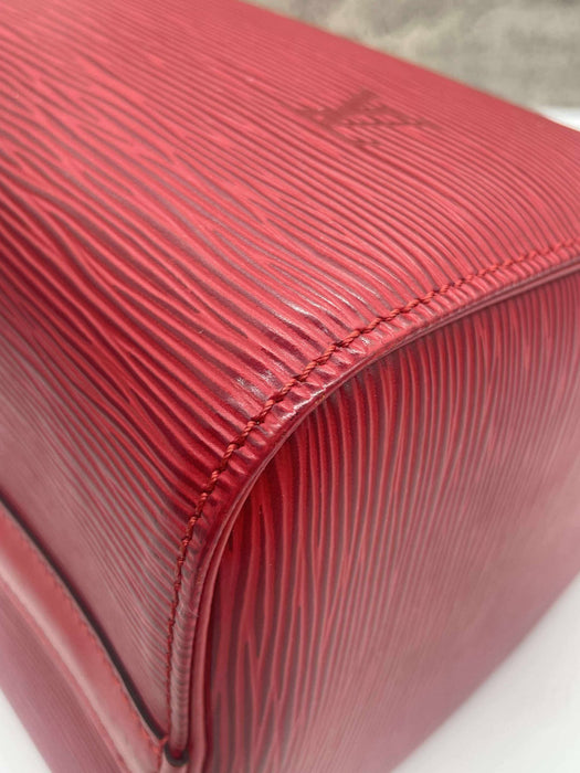 LOUIS VUITTON Speedy 25 Red Epi Handbag  RANK AB+