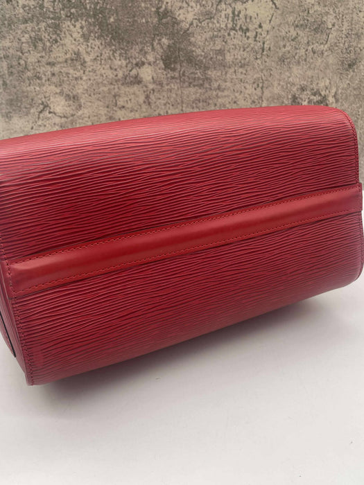 LOUIS VUITTON Speedy 25 Red Epi Handbag  RANK AB+