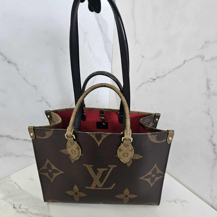 LOUIS VUITTON On the Go MM Reverse Monogram 2way Bag  RANK A