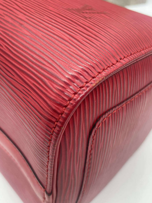 LOUIS VUITTON Speedy 25 Red Epi Handbag  RANK AB+