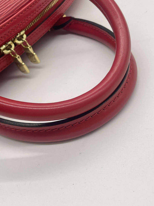 LOUIS VUITTON Jasmine Red Epi Handbag. RANK A