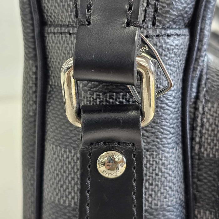 LOUIS VUITTON Rem Damier Graphite Crossbody Bag  RANK AB+