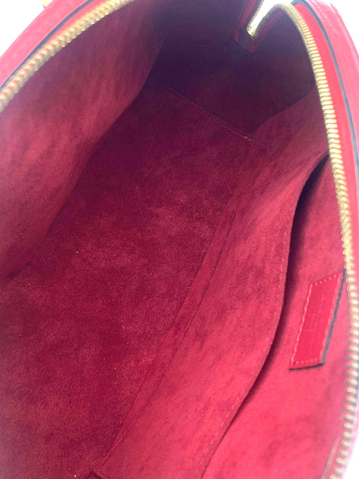 LOUIS VUITTON Jasmine Red Epi Handbag. RANK A