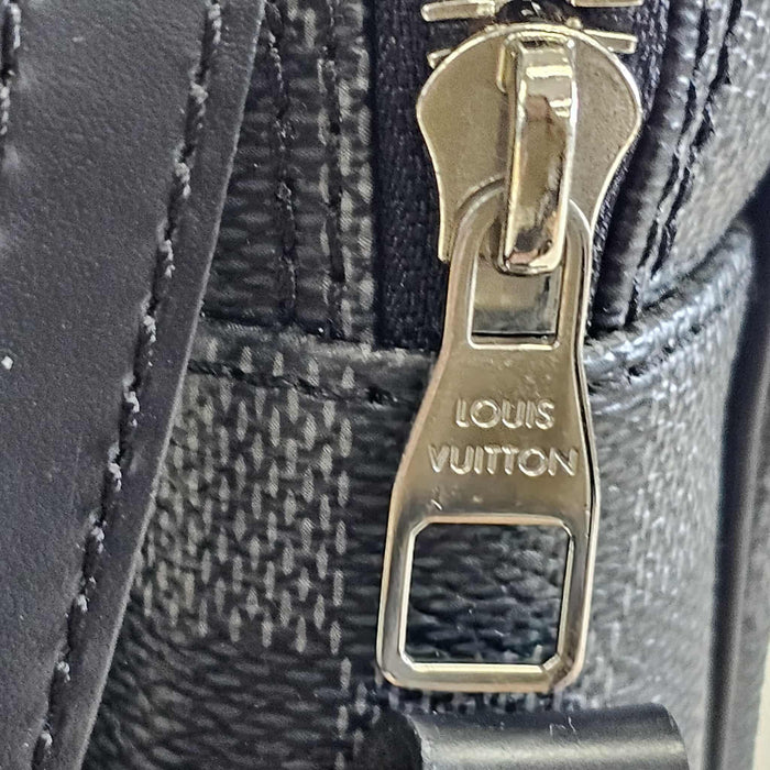 LOUIS VUITTON Rem Damier Graphite Crossbody Bag  RANK AB+