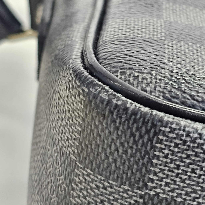 LOUIS VUITTON Rem Damier Graphite Crossbody Bag  RANK AB+