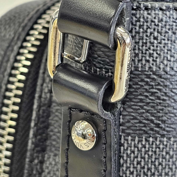 LOUIS VUITTON Rem Damier Graphite Crossbody Bag  RANK AB+