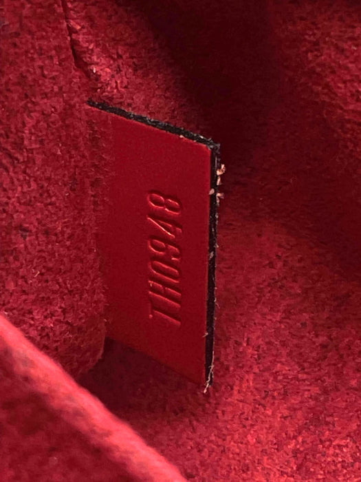 LOUIS VUITTON Jasmine Red Epi Handbag. RANK A