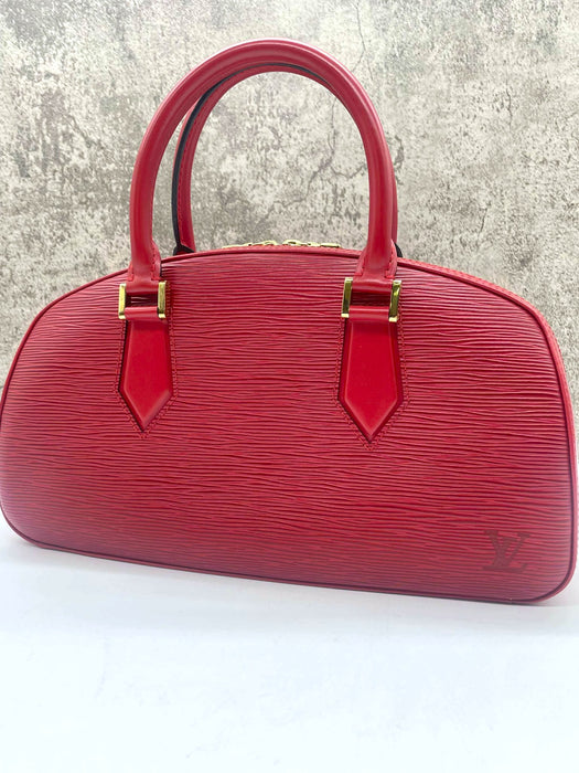 LOUIS VUITTON Jasmine Red Epi Handbag. RANK A
