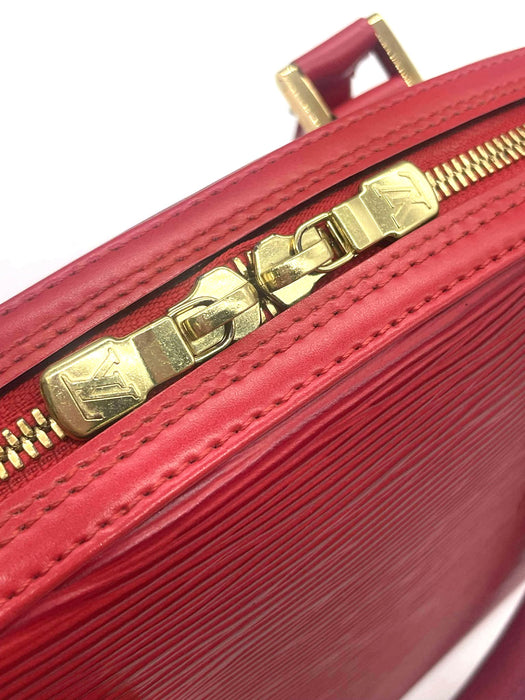 LOUIS VUITTON Jasmine Red Epi Handbag. RANK A
