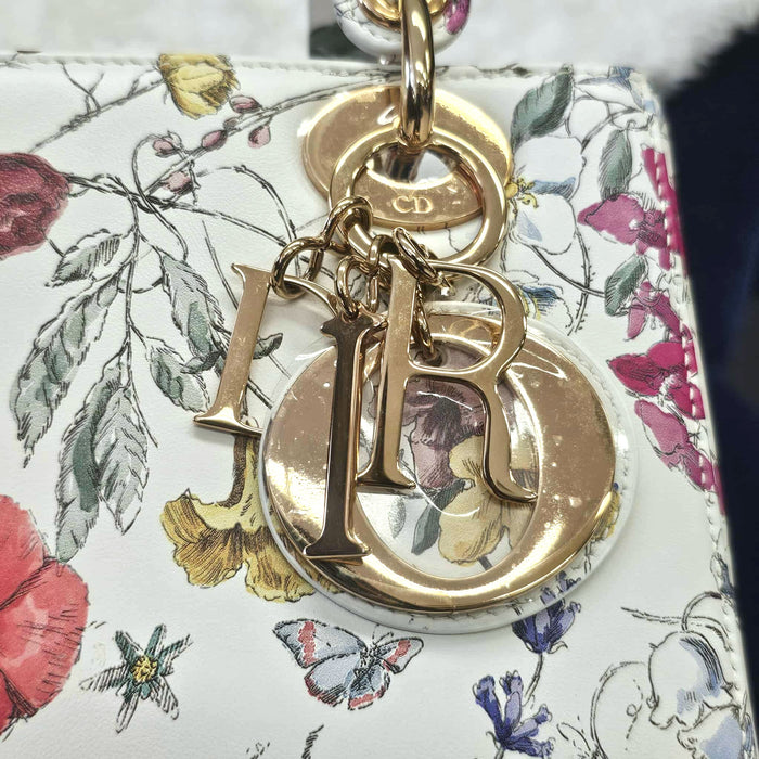 CHRISTIAN DIOR Lady Dior Florigelio Small 2way Bag  RANK A