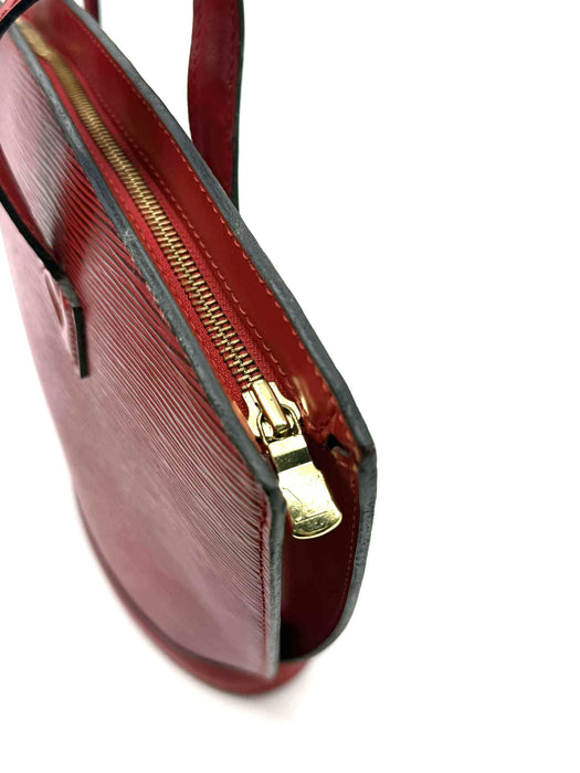 LOUIS VUITTON Saint Jacques Red Epi Shoulder Bag  RANK AB+