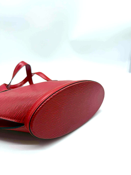 LOUIS VUITTON Saint Jacques Red Epi Shoulder Bag  RANK AB+