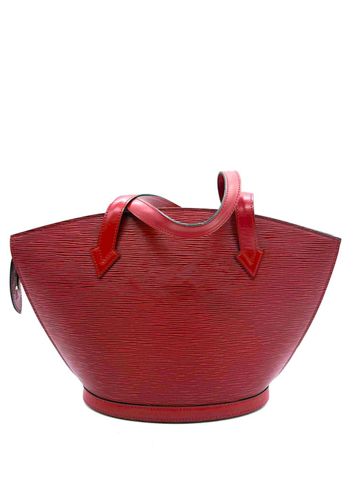 LOUIS VUITTON Saint Jacques Red Epi Shoulder Bag  RANK AB+