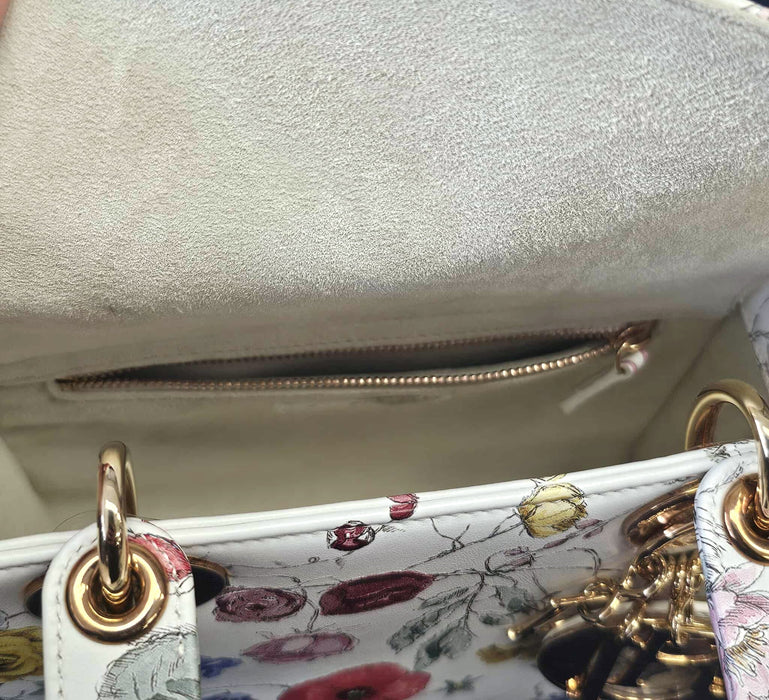 CHRISTIAN DIOR Lady Dior Florigelio Small 2way Bag  RANK A