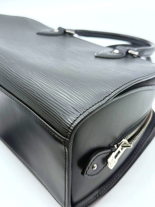 LOUIS VUITTON Pont Neuf PM Black Epi Handbag RANK A