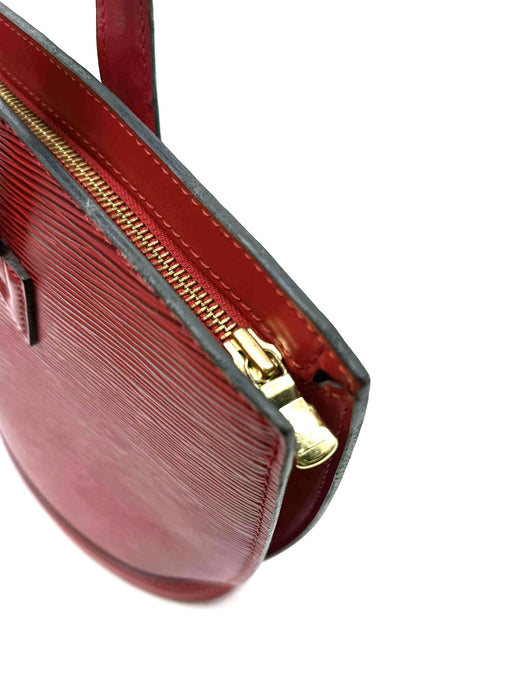 LOUIS VUITTON Saint Jacques Red Epi Shoulder Bag  RANK AB+