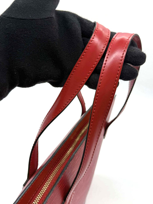 LOUIS VUITTON Saint Jacques Red Epi Shoulder Bag  RANK AB+