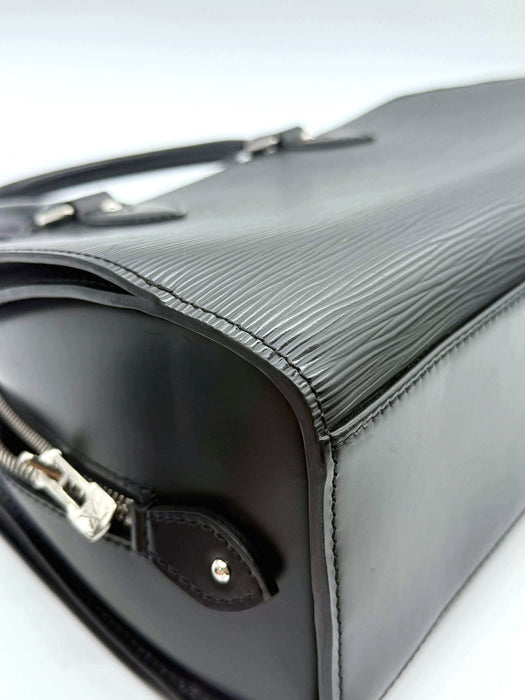 LOUIS VUITTON Pont Neuf PM Black Epi Handbag RANK A