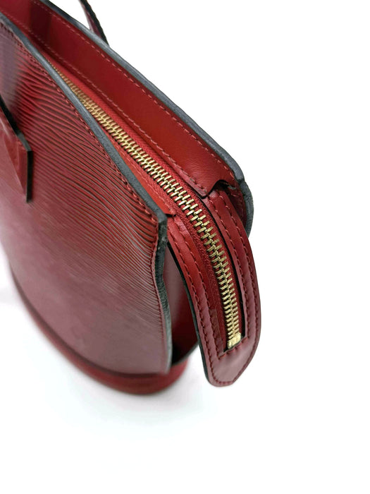LOUIS VUITTON Saint Jacques Red Epi Shoulder Bag  RANK AB+