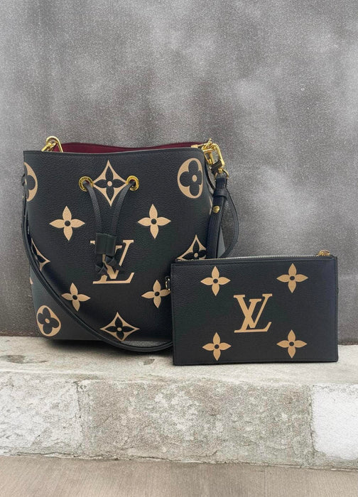LOUIS VUITTON Neo Noe MM Bucket Bicolor w/ Pouch 2-Way Bag