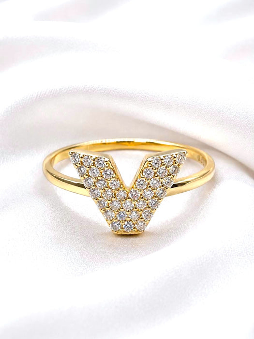 NBJ V Initial Diamond Ring