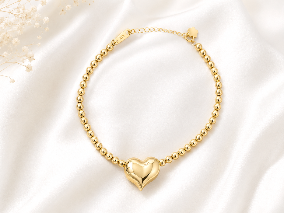 NBJ Heart Bubble Chain Bracelet