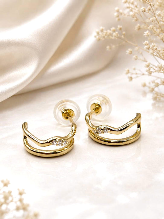 NBJ Diamond C-Hoop Earrings