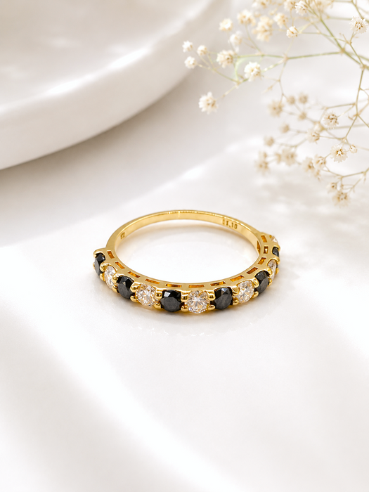NBJ Black & White Diamond Ring