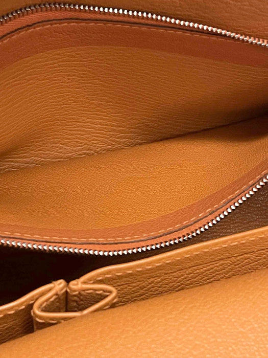 HERMES Jypsiere Orange Taurillon 28 Shoulder Bag. RANK AB+