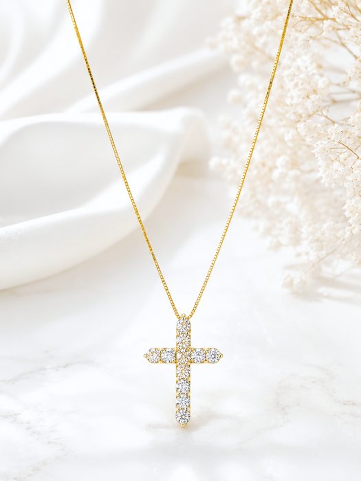 NBJ Cross Diamond Necklace