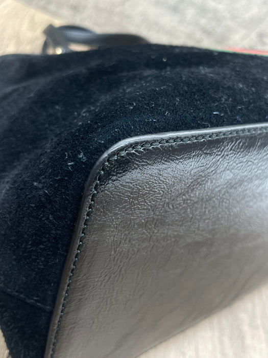 GUCCI Ophidia Web Dome Suede 2way Bag  RANK AB+