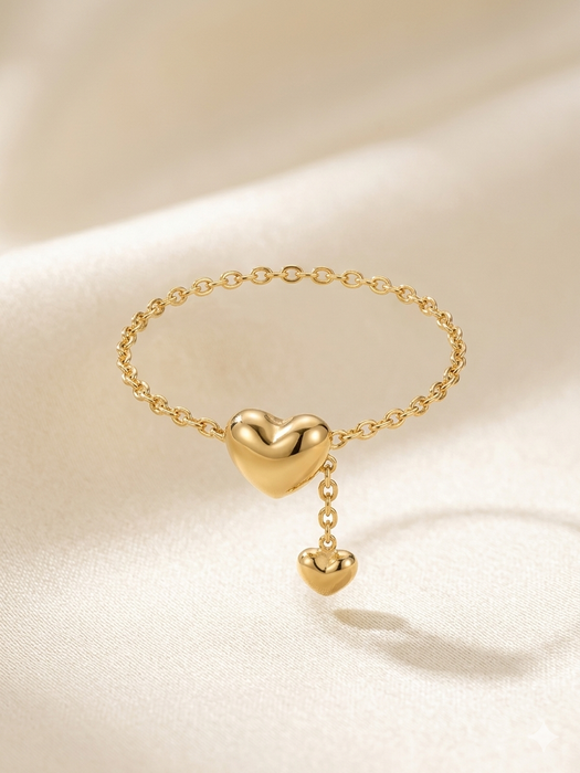 NBJ Heart Chain Ring
