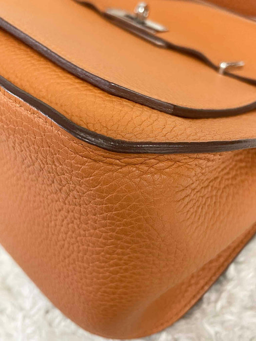 HERMES Jypsiere Orange Taurillon 28 Shoulder Bag. RANK AB+